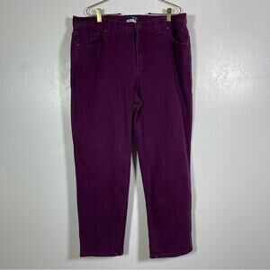 Basic Editions Classic Fit Tapered Leg Purple Jeans. Size 18W. Good used cond!